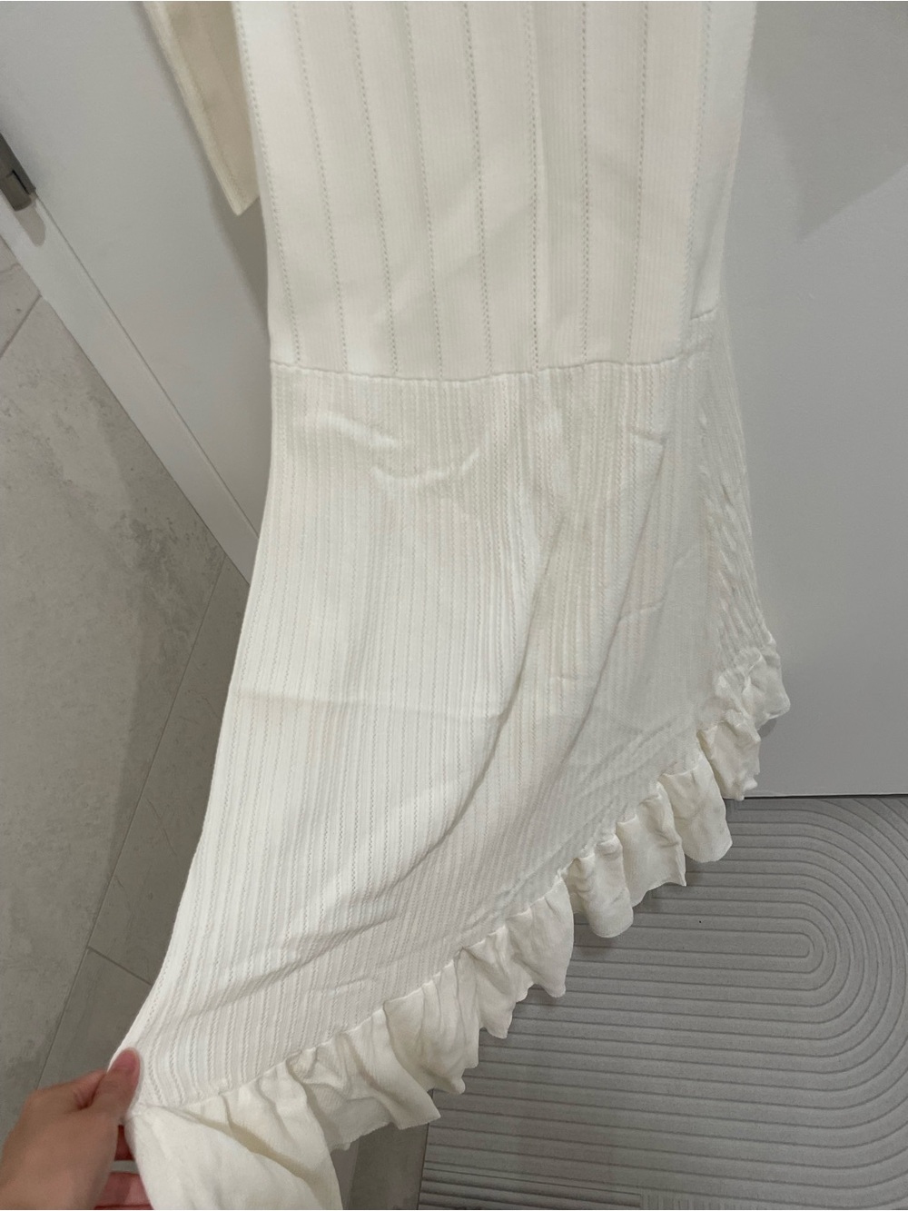 Sandro Cream White Maxi Knit Dress - Picture 6 of 7